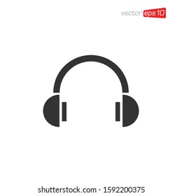 Headphone Icon Design Vector Template