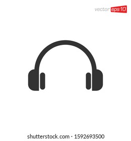 Headphone Icon Design Vector Template