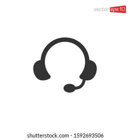 Headphone Icon Design Vector Template