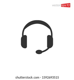 Headphone Icon Design Vector Template