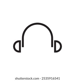Icono de auriculares, Ilustración vectorial de audio digital, aislado sobre fondo blanco. 