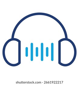 Elemento de icono de auriculares para el diseño