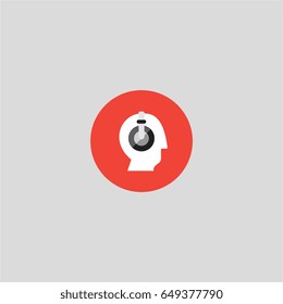 headphone icon flat design