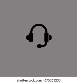 headphone icon flat design 