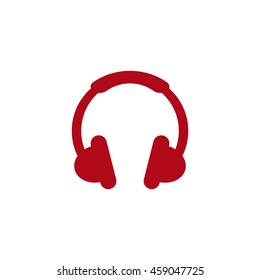 Headphone Icon, flat design style