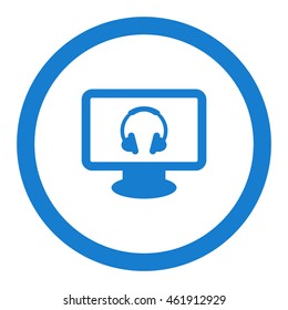 Headphone Icon, flat design style
