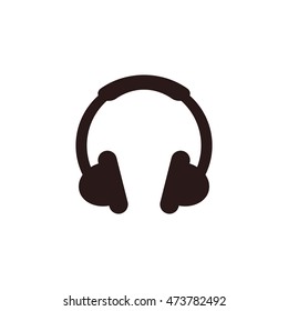 Headphone Icon, flat design style