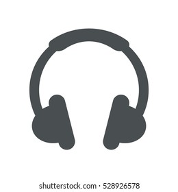 Headphone Icon, flat design style