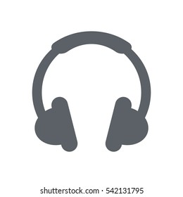 Headphone Icon, flat design style