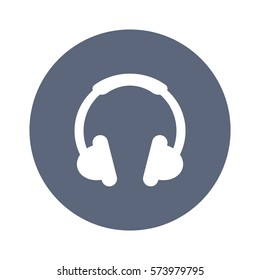 Headphone Icon, flat design style