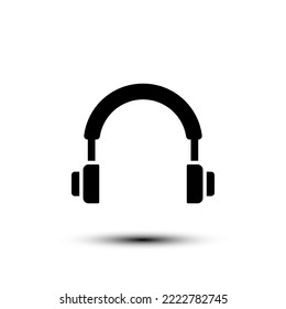 headphone icon. flat design vector illustration for web and mobile