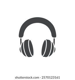 headphone icon Flat logo set collection