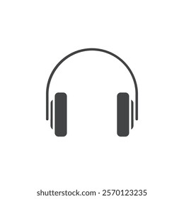 headphone icon Flat logo set collection