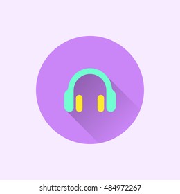 headphone icon. flat style