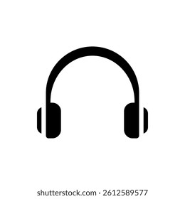 Headphone icon flat style isolated. Vector