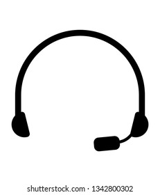 Headphone Icon.  Flat style vector EPS.