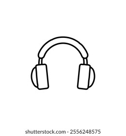 headphone icon Flat symbol set outline