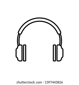 Headphone Icon Flat Vector Design