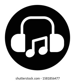 headphone icon glyph vector design