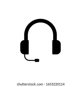 Headphone icon, headset sign design.