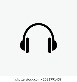 Headphone icon, headset sign design
