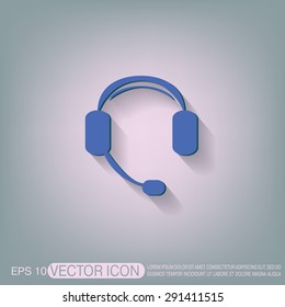 headphone icon. help sign, customer support avatar