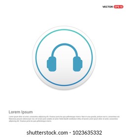 Headphone icon Hexa White Background icon template