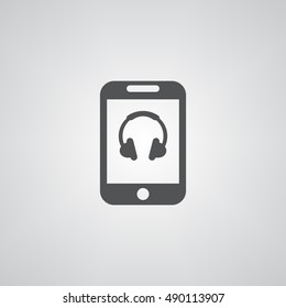 Headphone icon illustration isolated vector sign symbol