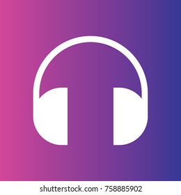 Headphone icon illustration isolated vector sign symbol