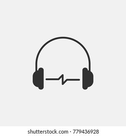 Headphone icon illustration isolated vector sign symbol