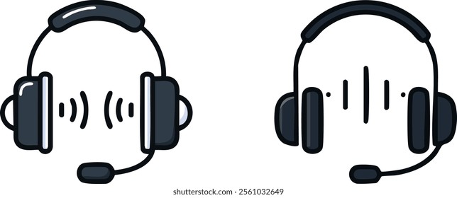 Headphone icon  illustration. Headphone sign vector illustration