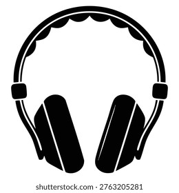 Headphone icon image isolated design element for music audio sound technology and multimedia concept themes in clean and modern vector style