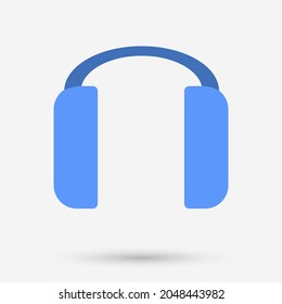 Headphone icon isolated object. Vector illustration.