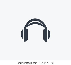 Headphone icon isolated on clean background. Headphone icon concept drawing icon in modern style. Vector illustration for your web mobile logo app UI design.