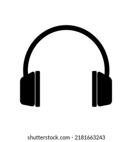 Headphone icon isolated on white background, flat icon for apps and websites, vector illustration