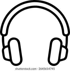 Icono de auriculares, aislado sobre fondo blanco.