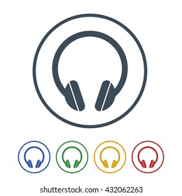 Headphone Icon Isolated on White Background.vector illustration icon