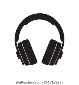 Headphone icon. Isolated vector on white background.
