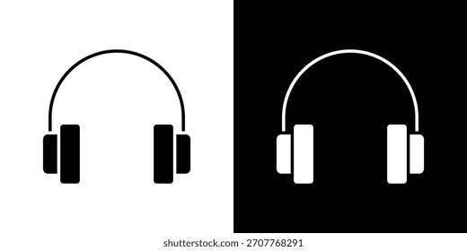 Icono de auriculares línea arte editable golpe y colección sólida para el diseño App