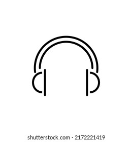 Icono de auriculares en estilo de línea
