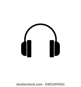 Kopfhörer-Logo-Design. Headvector Zeichen und Symbol