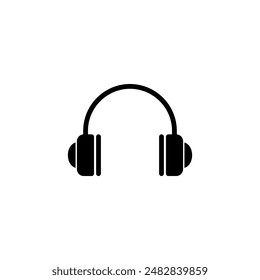 Diseño de logotipo de icono de auriculares. Signo y símbolo de la cabeza