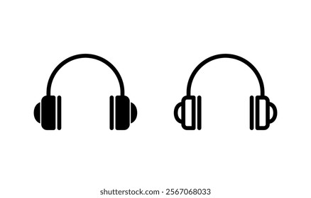 Headphone icon logo design. Headvector sign and symbol