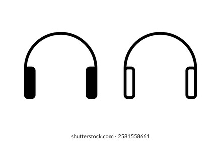 Headphone icon logo design. Headvector sign and symbol