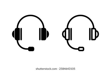 Headphone icon logo design. Headvector sign and symbol