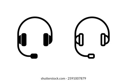 Headphone icon logo design. Headvector sign and symbol