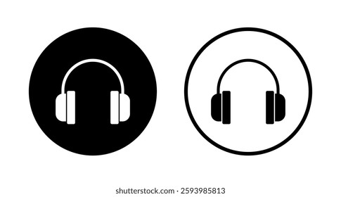 Headphone icon logo design. Headvector sign and symbol