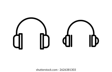 Headphone icon logo design. Headvector sign and symbol