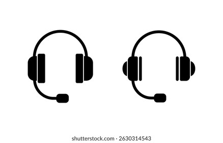 Headphone icon logo design. Headvector sign and symbol