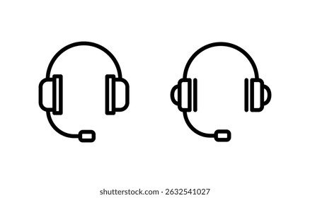 Diseño de logotipo de icono de auriculares. Signo y símbolo de Headvector